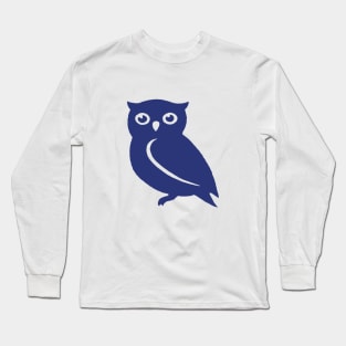 Cute Minimalistic Owl Cut-Out Art Long Sleeve T-Shirt